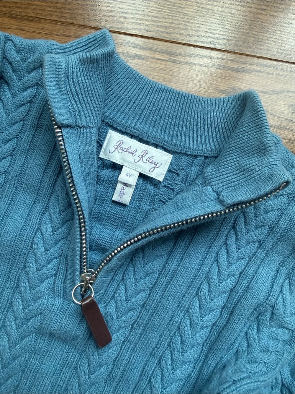 Rachel Riley Cable Knit Half-Zip Sweater - Picture 7 of 9